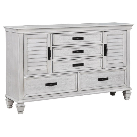 Franco Dresser in Distressed White - Coaster Furniture