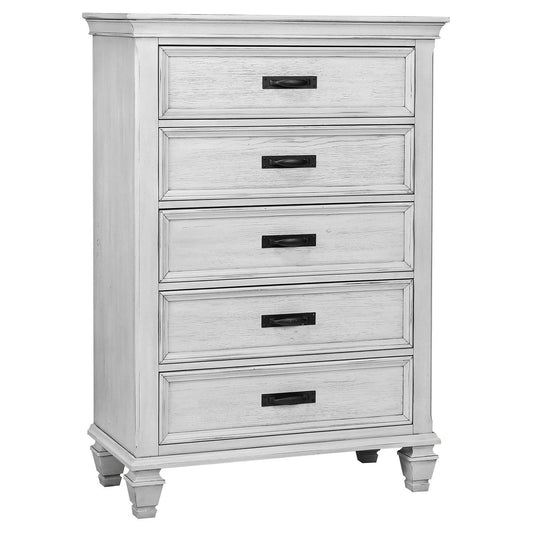 Franco Chest in Distressed White - Coaster Furniture