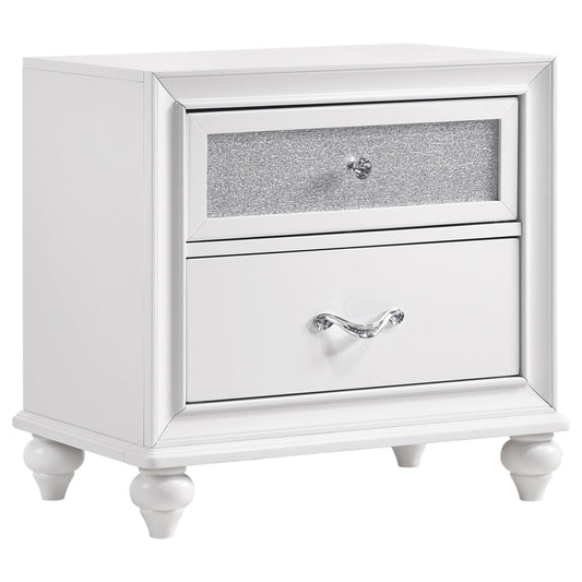 Barzini Nightstand in White - Coaster Furniture