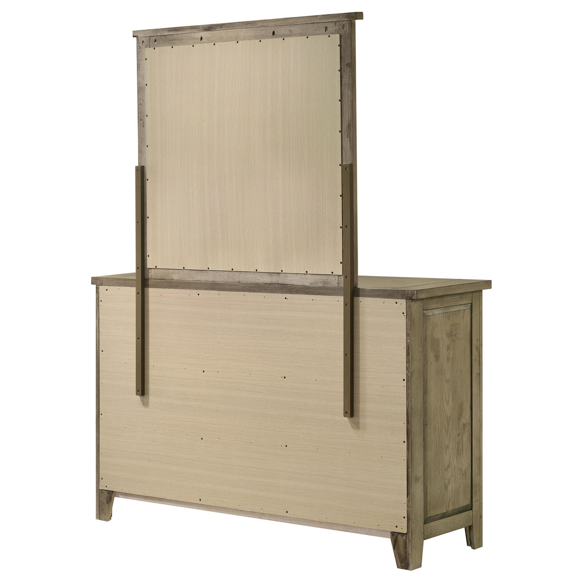 Hazlewood Dresser With Mirror in Vineyard Oak - Coaster Furniture