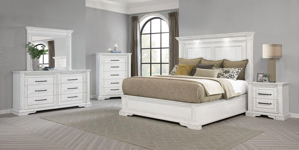 McKinney Dresser Mirror in Vintage White - Coaster Furniture