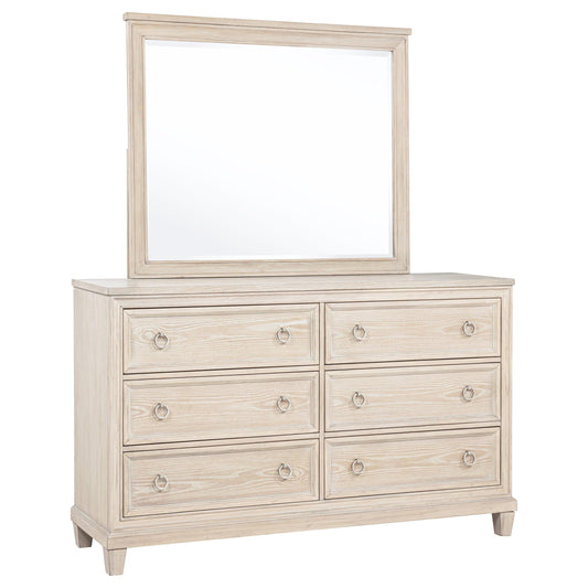 Pembroke Dresser With Mirror in Washed Oak - Coaster Furniture