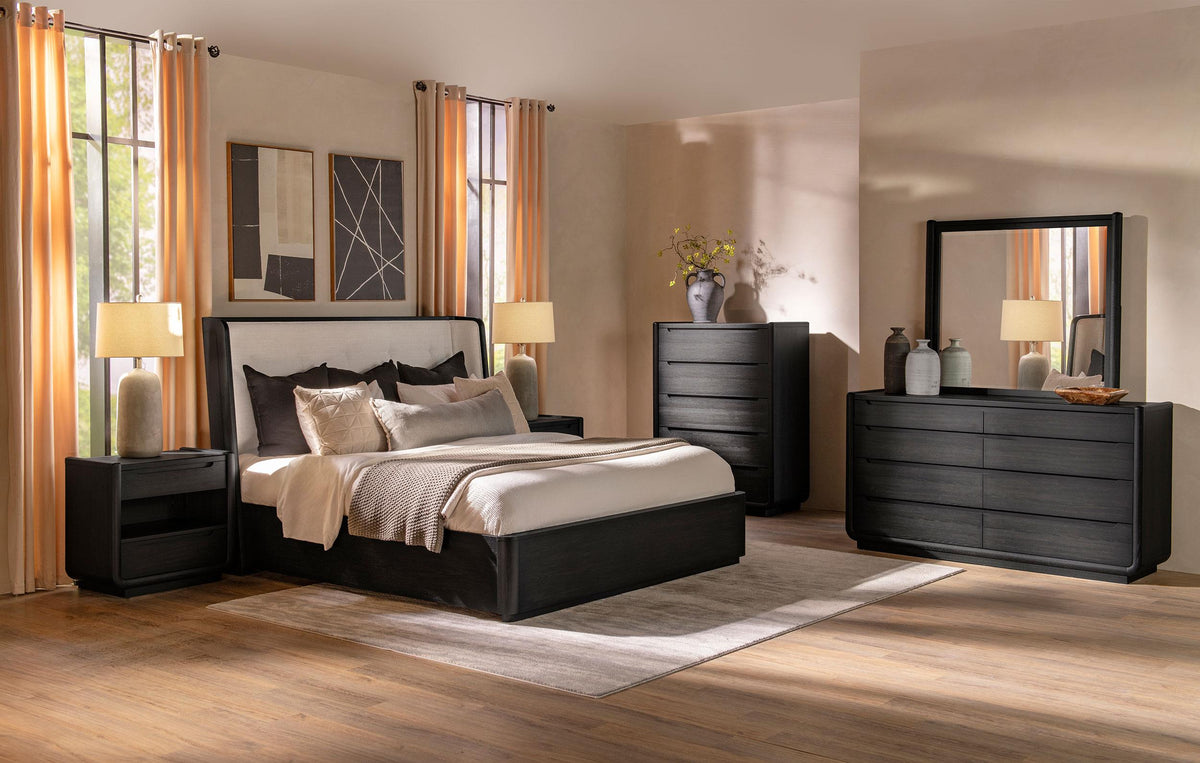 Leandro Dresser Mirror in Burnished Black - Coaster Furniture