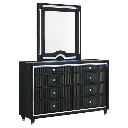 Ravenne Dresser With Mirror in Black - Coaster Furniture