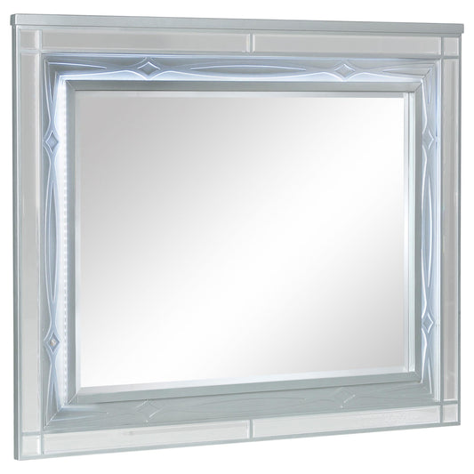 Gunnison Dresser Mirror in Silver Metallic - Coaster Furniture