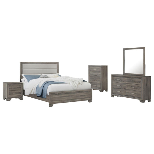Wright 5-Piece Set in Brown Oak