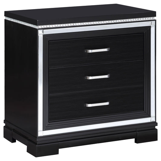Cappola Nightstand in Black - Coaster Furniture