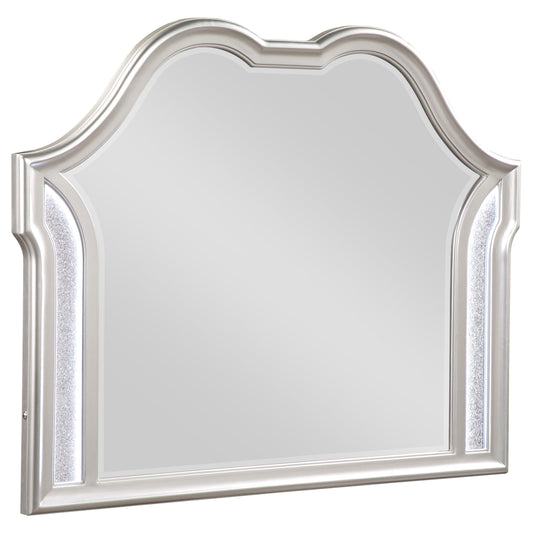Evangeline Dresser Mirror in Silver Oak - Coaster Furniture