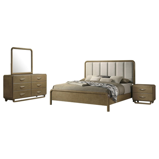 Amsbury Queen Bed 4-Piece Set in Nutmeg - Coaster Furniture