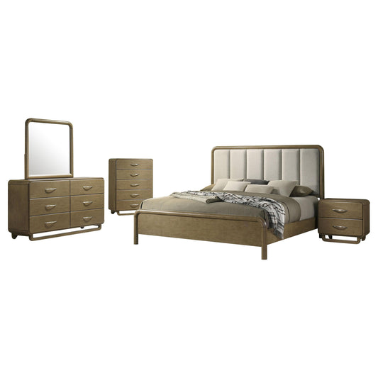 Amsbury Queen Bed 5-Piece Set in Nutmeg - Coaster Furniture