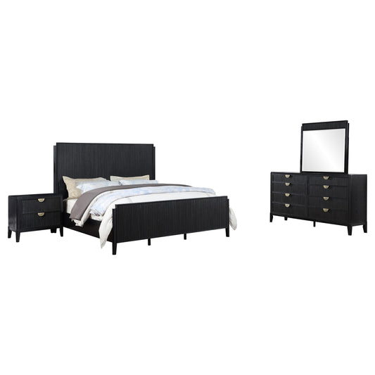 Brookmead Queen Bed 4-Piece Set in Black - Coaster Furniture