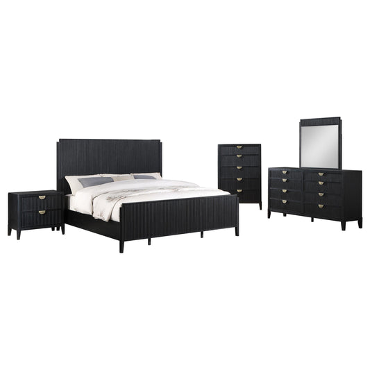 Brookmead Queen Bed 5-Piece Set in Black - Coaster Furniture