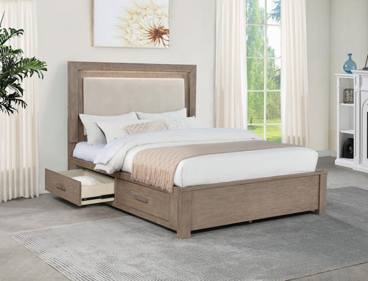 Kenora Queen Bed in Barley Brown - Coaster Furniture