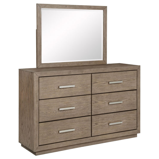 Kenora Dresser With Mirror in Barley Brown - Coaster Furniture