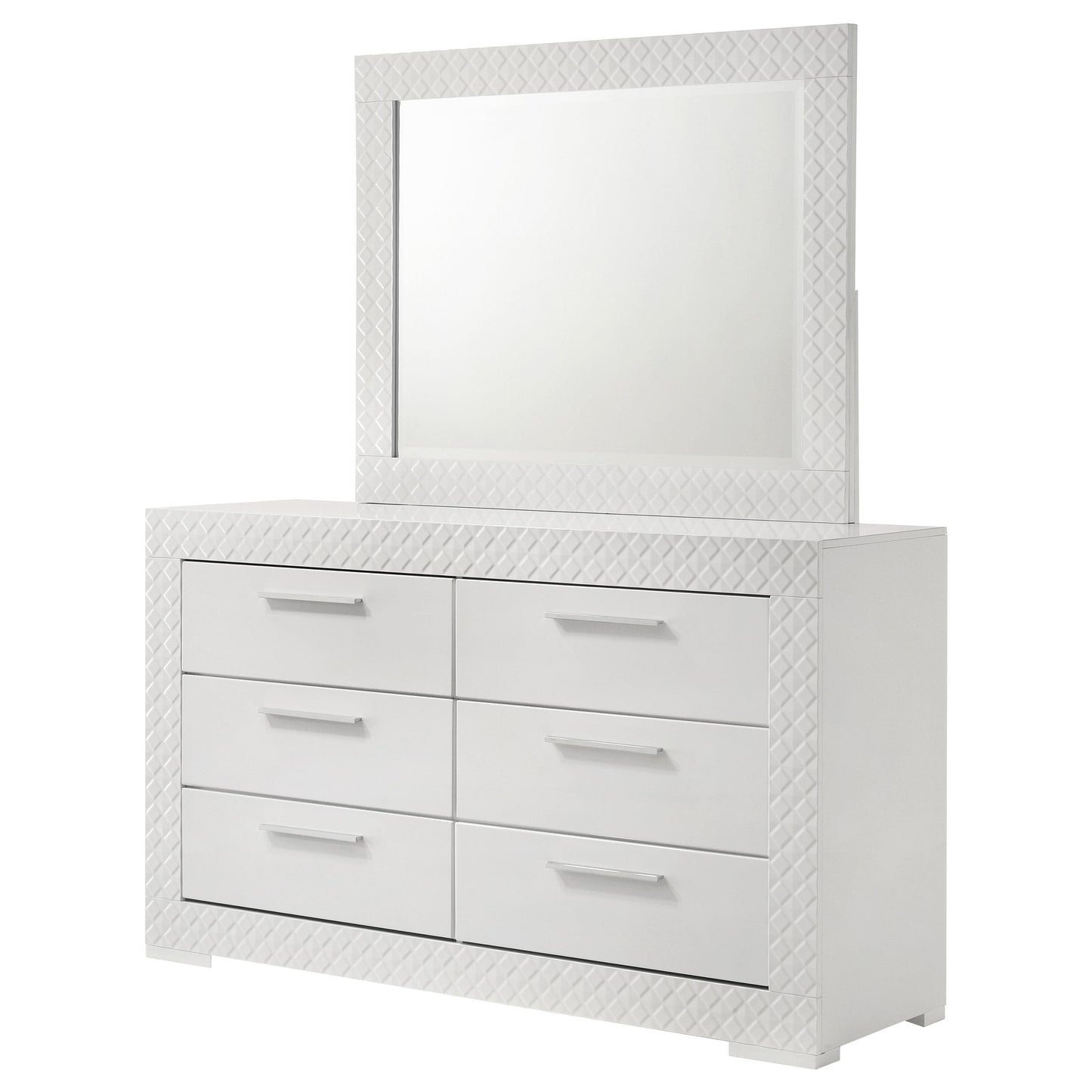 Ives Dresser With Mirror - White High Gloss