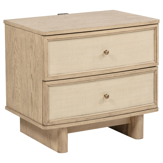 Kailani Nightstand in Beige Oak - Coaster Furniture