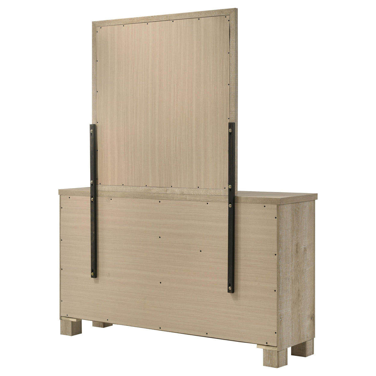Oakglen Dresser With Mirror in Weathered Oak - Coaster Furniture