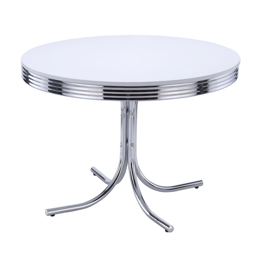 Retro Dining Set in White - Coaster Furniture