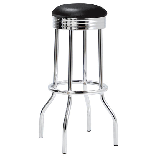 Retro Bar Stool in Black - Coaster Furniture