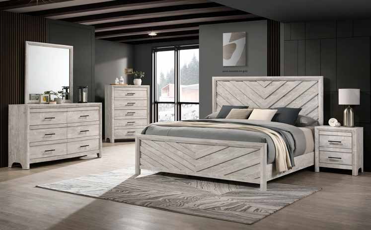 B065 78” Parchment Bedroom Set 63”