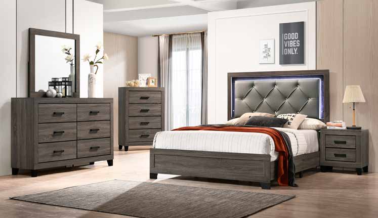 B074 79” Grey Bedroom Set 63”