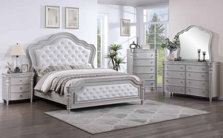 B593 83” Silver Bedroom Set