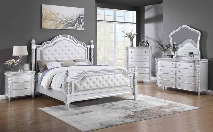B613 80” Silver Bedroom Set