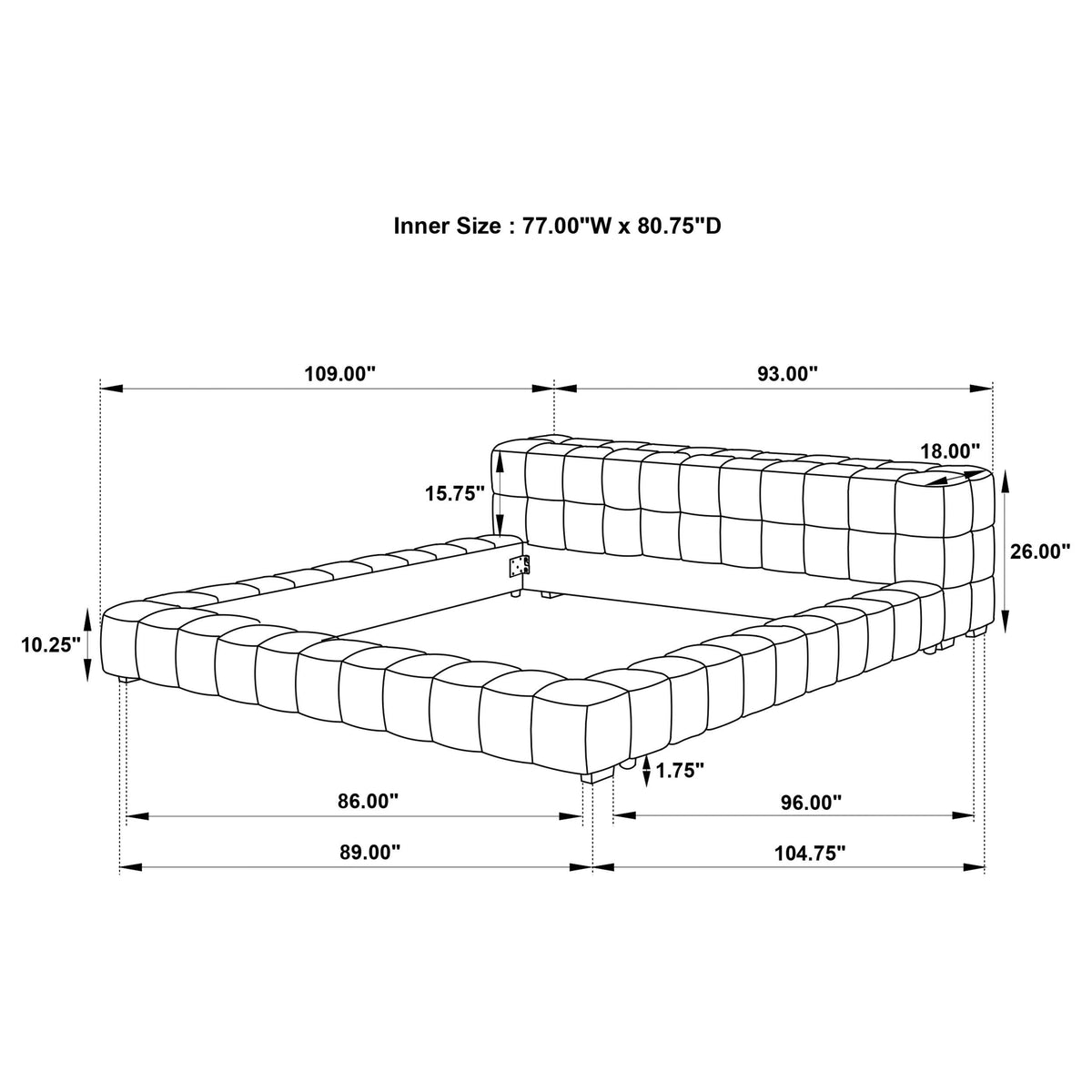Trinity E King Bed in Green - Coaster Furniture