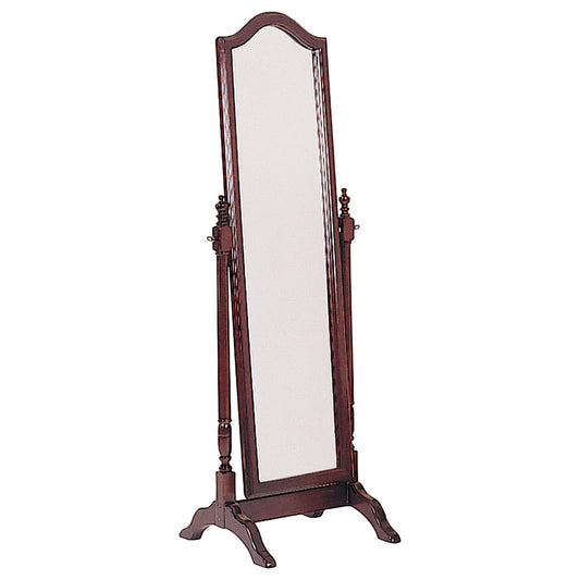 Cabot Cheval Mirror in Merlot - Coaster Furniture
