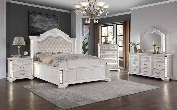 B730 Cream Pearl Bedroom Set