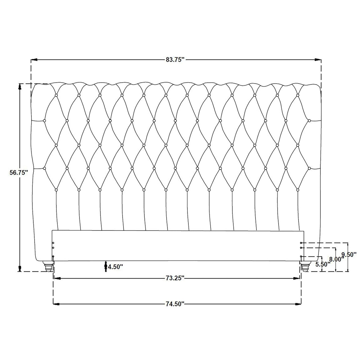 Devon E King Headboard
