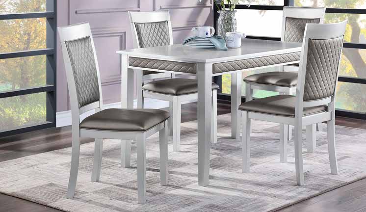 D268 5 PC Dinette Set Table & 4 Chairs Dining Set