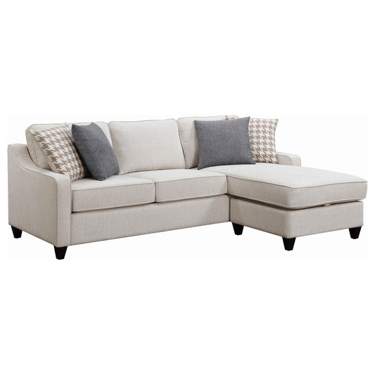 Mcloughlin Sectional in Platinum - Coaster Furniture