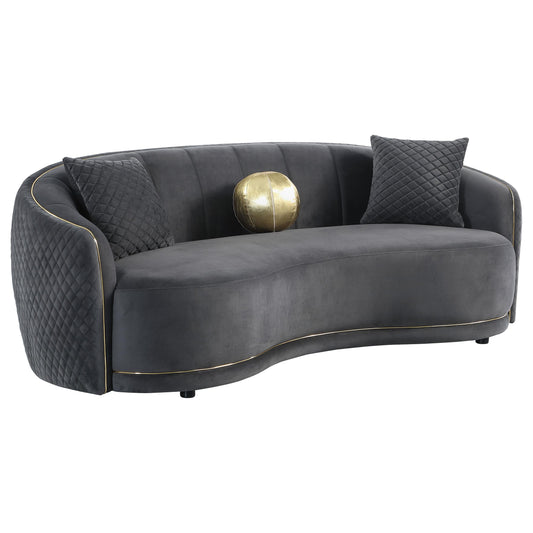Brookside Sofa in Dark Grey - Coaster Furniture
