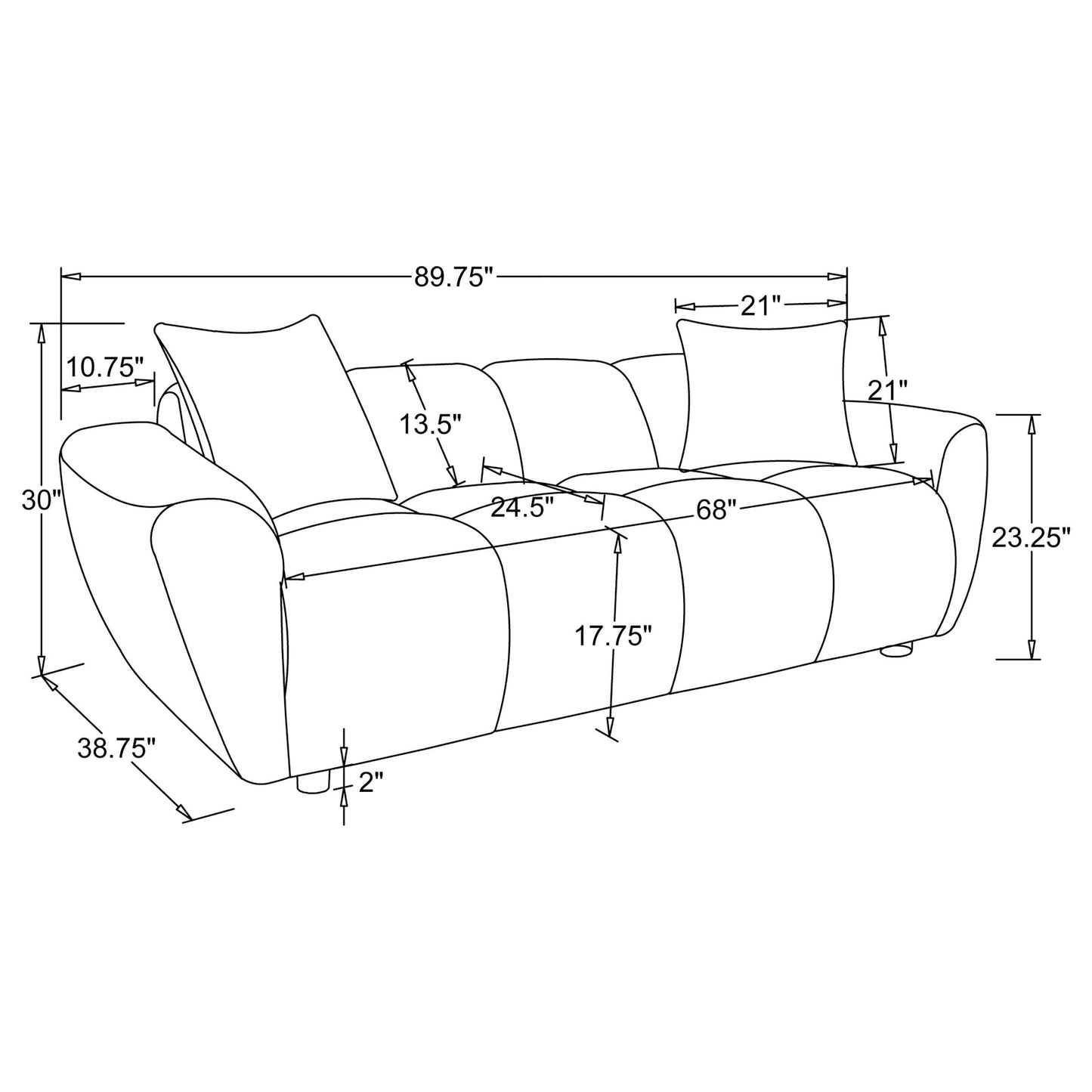 Destino Stationary Sofa Set
