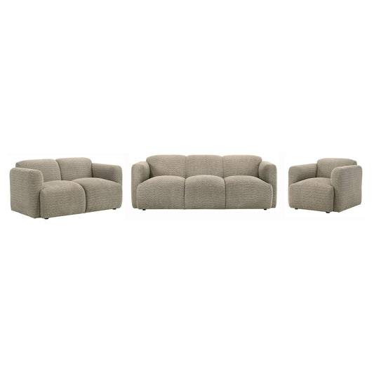 Dorset Stationary Sofa Set in White - Coaster Furniture