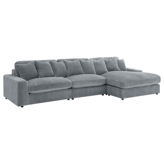 Blaine Sectional in Fog - Coaster Furniture