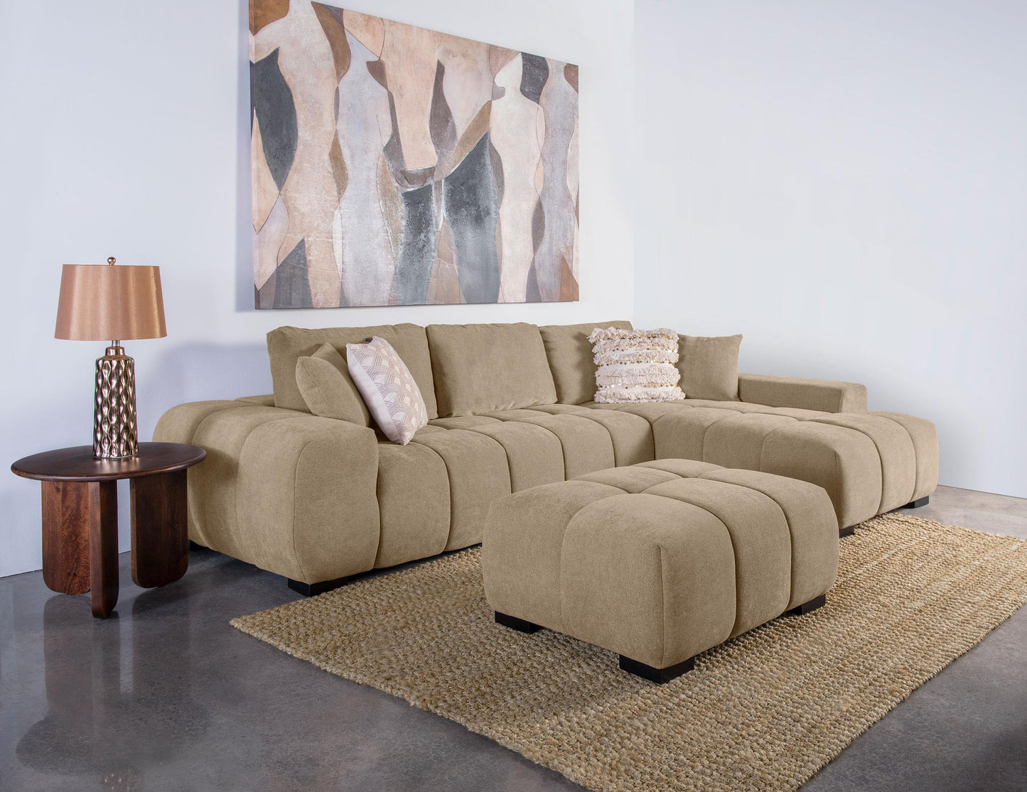 Octavia Ottoman in Camel - Coaster Furniture