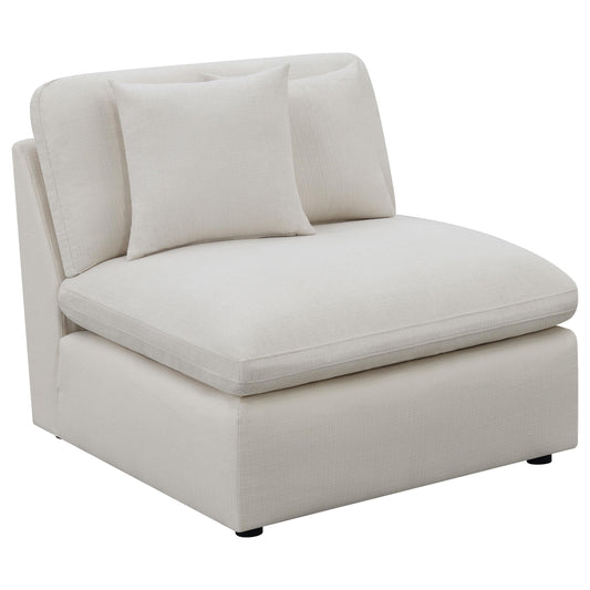 Hobson Armless Chair in Ivory - Coaster Furniture