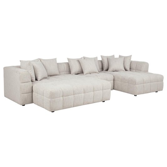Amara Sectional 4-Piece Set in Ivory - Coaster Furniture
