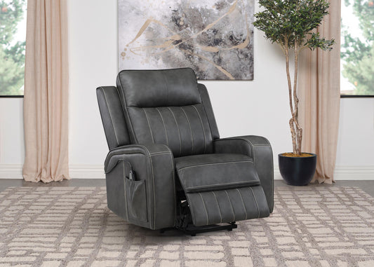 Raelynn Power Recliner in Grey - Coaster Furniture