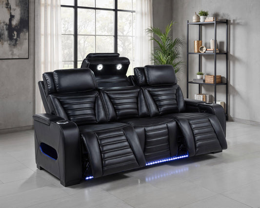 Zuma Power2 Sofa in Black - Coaster Furniture