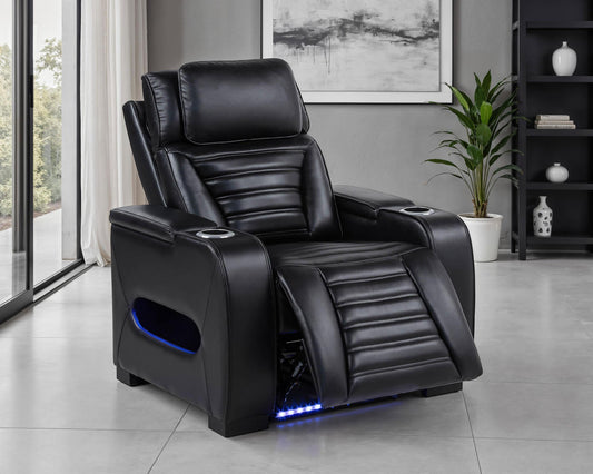 Zuma Power2 Recliner in Black - Coaster Furniture