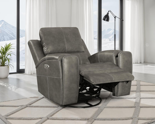 Brickston Power Recliner in Charcoal - Coaster Furniture