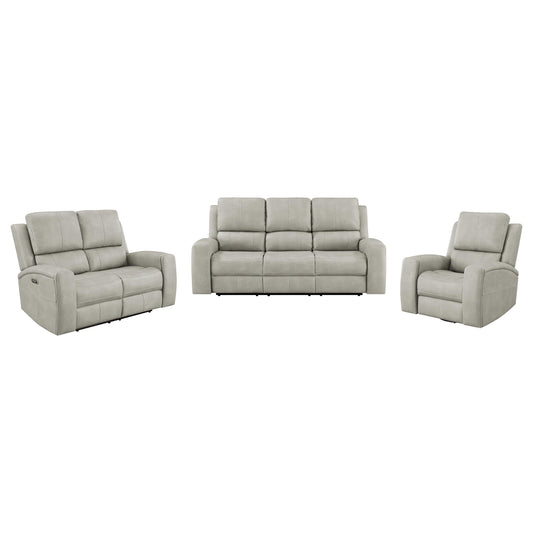 Brickston Power Sofa Set in Charcoal - Coaster Furniture