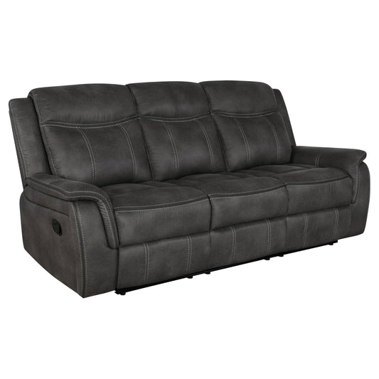 Lawrence Motion Sofa in Charcoal - Coaster Furniture