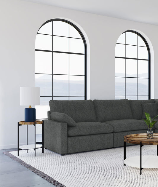 Collins Armless Chair - Dark Grey