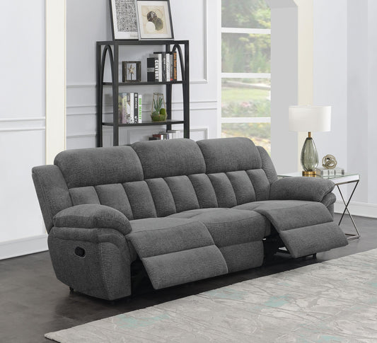 Bahrain Reclining Sofa in Charcoal - Coaster Furniture