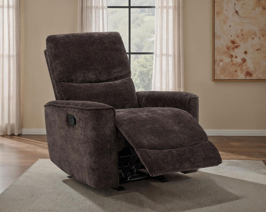 Navarro Glider Recliner in Dark Brown - Coaster Furniture
