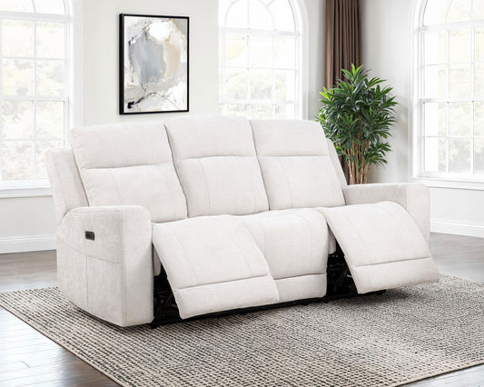 Kennett Power Reclining Sofa in Ivory - Coaster Furniture